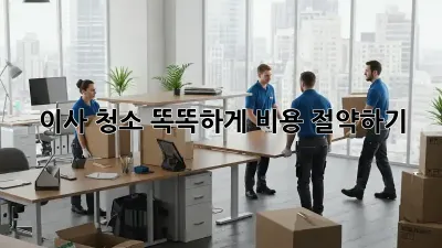 이사 청소, 똑똑하게 비용 절약하기!